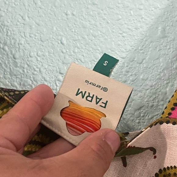 Farm Rio Spotted Leaves Utility Mini Dress - Picture 6 of 6